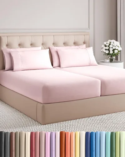 Miniatura 169 de Juego de sábanas Queen de 6 piezas, sábanas tamaño Queen, ropa de cama suave de lujo de hotel, refrescante, cómoda y transpirable, 1 encimera, 1 26