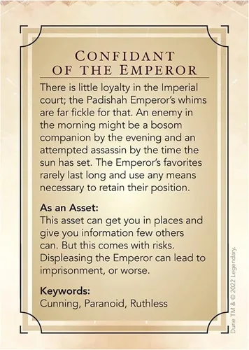 Miniatura 4 de Dune: Cartas de activos – Baraja de expansión de arquitecto – Dune Adventures in The Imperium, 56 cartas RPG expansión, paquete de accesorios, cada