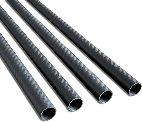 Miniatura 5 de 4 tubos de fibra de carbono de 0.394 in de 0.394 in x 0.315 in x 12.992 in, disponible de 6/8/12/14/0.630 in, acabado mate envuelto en rollo 3K