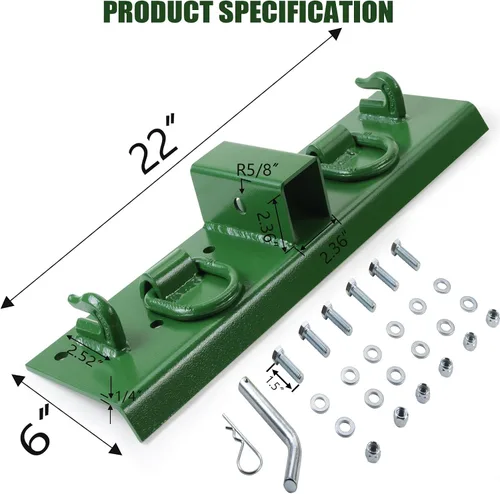 Miniatura 5 de Ganchos de Cubo de Tractor con Pernos de Enganche, Ganchos con Pernos Receptor de 2", Ganchos de Agarre Grado G70, Anillos en D Forjados, Pernos