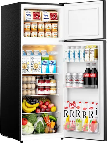 Miniatura 9 de EUHOMY Mini Refrigerador de 3.2 Pies Cúbicos con Congelador, Refrigerador Compacto de Una Sola Puerta, Termostato Ajustable, Mini Refrigerador