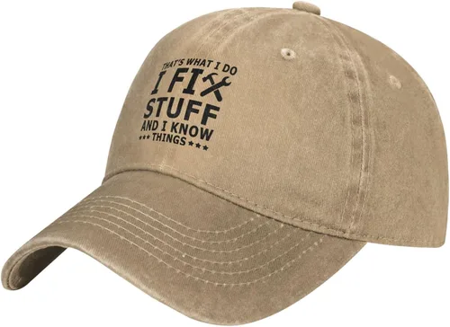 Miniatura 2 de I Fix Stuff and I Know Things Sombrero para hombres I Fix Stuff Hat Cool Stuff Hat para hombres divertido