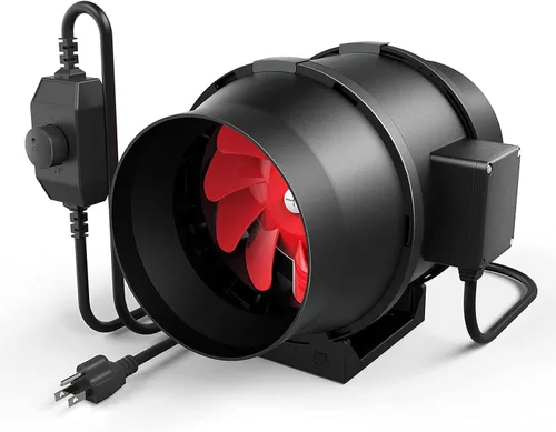 Miniatura 10 de iPower Ventilador de ventilación en línea de conducto de 4 pulgadas y 195 CFM, ventilador de escape HVAC para tienda de cultivo, invernaderos
