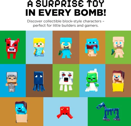 Miniatura 2 de Bombas de baño TNT Creeper para niños con juguetes sorpresa en el interior (paquete de 6) – Grandes bombas de burbujas explosivas para niños y niñas