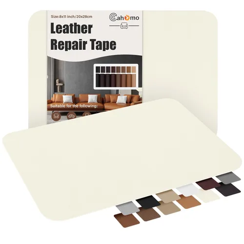 Miniatura 28 de Cahomo - Cinta de parches autoadhesivos para reparación de cuero para sofás - 8x11 pulgadas, kit de reparación de vinilo y cuero para muebles, Café