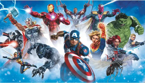 Miniatura 6 de RoomMates RMK11410M Marvel Comic Cover - Mural de papel tapiz para despegar y pegar, 10.5 pies x 6 pies