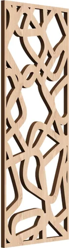 Miniatura 159 de Acme Paneles de pared decorativos de madera con calado, 9 3/8 pulgadas de ancho x 24 3/8 pulgadas de alto x 1/4 de alto, roble rojo