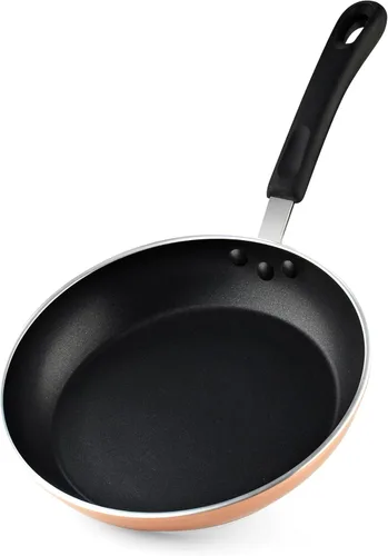 Miniatura 9 de Cook N Home Sartén antiadherente, sartén de 8 pulgadas, sartén para huevos de tortilla, utensilios de cocina de inducción de cobre