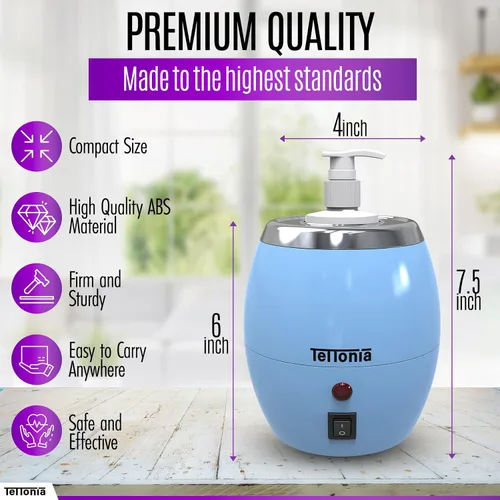 Miniatura 5 de Calentador de botellas de aceite/loción para masaje, temperatura automática (pastel azul)