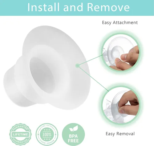 Miniatura 5 de Insertos de brida de silicona de 18mm Compatibles con Elvie Stride para Lansinoh para Medela para Spectra para eufy para Momcozy S9 S12 M5 M9