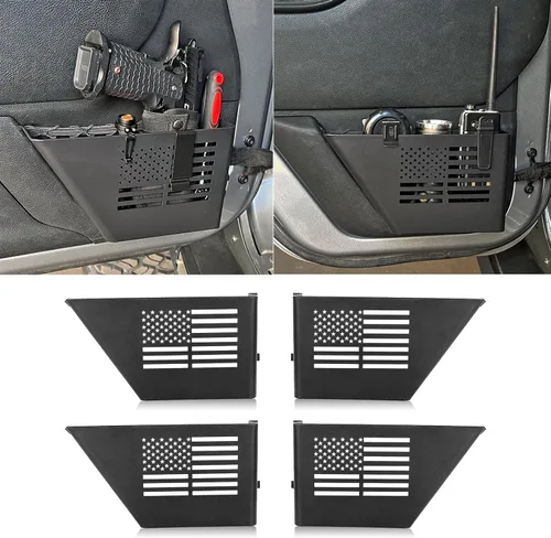 Miniatura 11 de MAIKER Caja de Almacenamiento de Metal para Puerta Trasera Compatible con Jeep Wrangler JL JLU 4XE 2018-2025 y Gladiator JT 2020-2025, Caja
