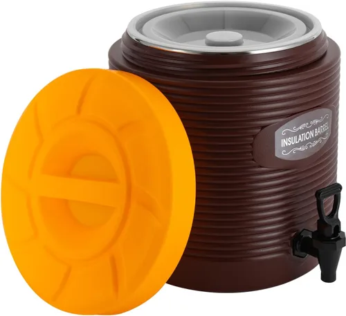 Miniatura 11 de Dispensador aislado de bebidas de acero inoxidable de 13 litros/3.4 galones, dispensador de bebidas frías y calientes con mango y grifo, dispensador