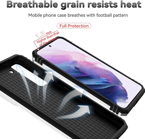 Miniatura 9 de Funda para Samsung Galaxy S22 Plus con cubierta para lente de cámara, protector de pantalla HD, soporte magnético con anilla de grado militar, Negro