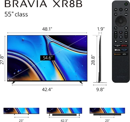 Miniatura 2 de Sony Televisor OLED 4K Ultra HD de 55 pulgadas BRAVIA XR8B Smart Google TV con Dolby Vision HDR y características exclusivas para PlayStation® 5