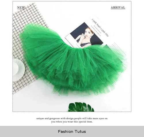 Miniatura 33 de REETAN Falda tutú de ballet de 6 capas de tul corto tutús para mujer