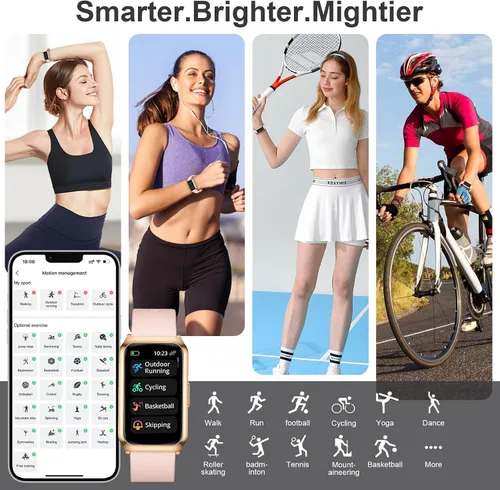 Miniatura 2 de Reloj inteligente, reloj de seguimiento de actividad física de 7 días + batería con frecuencia cardíaca, contador de pasos, calorías, SPO2, monitor