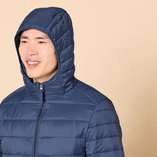 Miniatura 5 de Tienda Essentials Chaqueta acolchada con capucha ligera y resistente al agua para hombre