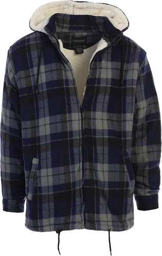 Miniatura 5 de Gioberti Sherpa - Chaqueta de franela con capucha desmontable para hombre