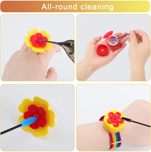 Miniatura 4 de 38 piezas de 3 tamaños de cepillo de limpieza para comederos de colibríes, mini cepillo de tubo de nailon con 16 piezas de repuesto para pájaros