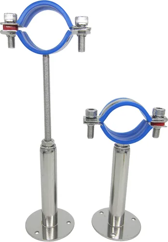 Miniatura 3 de Soporte de abrazadera de tubería ajustable de acero inoxidable - Soporte de montaje en pared/techo para tubería de 1-1/2 pulgadas, soportes