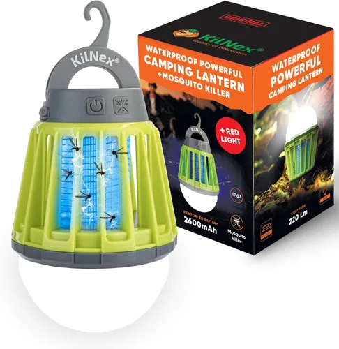 Miniatura 7 de Linterna de camping con protección contra mosquitos 220 lúmenes Batería recargable, carga USB tipo C Impermeable IP67 Luz blanca y roja