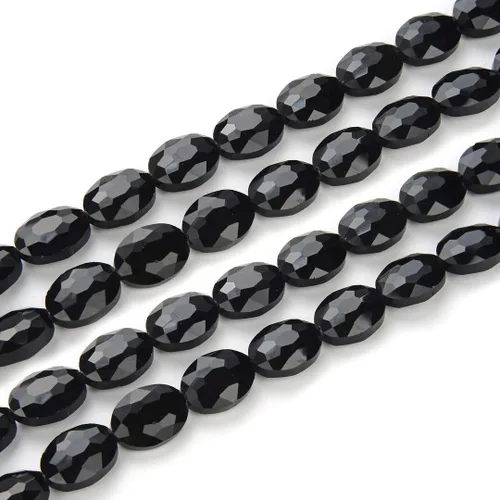 Miniatura 15 de 50pcs Checa 16mm (0.63 inch) Grande facetado Plano Oval Cristal Cuentas Espaciador Amatista Púrpura