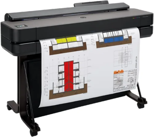 HP DesignJet T650 Impresora plóter de gran formato de 24 pulgadas, incluye soporte de garantía en sitio de 2 años (5HB08T) - Nuevo modelo