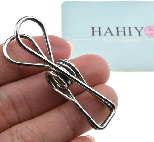 Miniatura 8 de HAHIYO Pinzas para la ropa, de acero inoxidable, no se oxidan, agarre fuerte en viento fuerte, 1.7 pulgadas, paquete de 30 unidades, pequeños, no se
