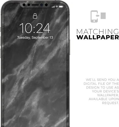 Miniatura 6 de DesignSkinz Kit de calcomanías de cuerpo completo compatible con iPhone 15 Plus, mármol blanco y negro