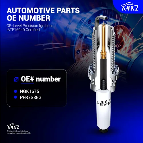 Miniatura 4 de Bujía de iridio doble compatible con Audi A3 A4 A5 A6 Q3 Q5 R8 RS5 TT VOLKSWAGEN CC Jetta Golf Passat Tiguan Chevy Cruze Sonic Trax Volt 1675