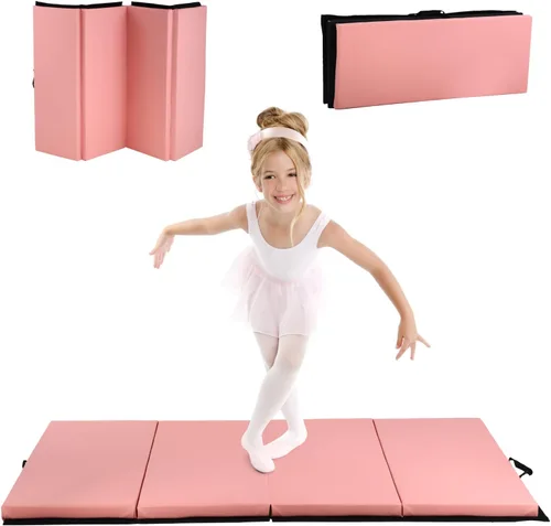 Miniatura 8 de BLKMTY Gymnastics Mats, Folding Exercise Mat Gym Yoga Aerobics Fitness Mats Kids' Gymnastics Tumbling Mat with Carrying Handles for Home Gym