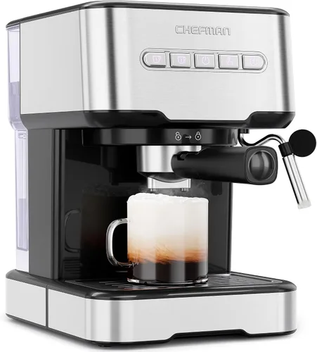 Miniatura 9 de Chefman CaféMaster Pro - Máquina de café expreso, prepara shots individuales o dobles, cafetera con espumador de leche integrado para capuchino