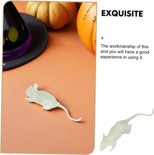 Miniatura 3 de 20Pcs Luminous Fake Mouse Halloween Tricky Rat Prank Props Glowing Scary Decorations for Haunted House and April Fool S Day