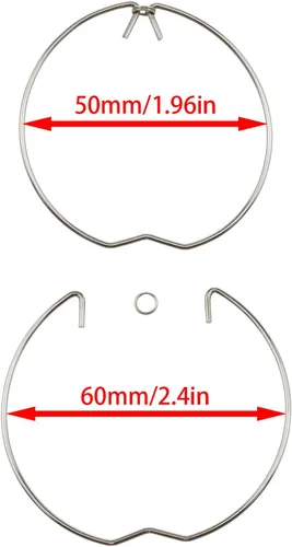 Miniatura 4 de Anillos de clip de resorte de retención de lámpara MR16 de 1.969 in compatibles con bombillas de fijación MR16 GU10 para fijación de bombillas-16