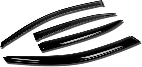 DNA Motoring WVS-T2-0096 - Deflector de ventana de ventilación de humo oscuro, protector contra la lluvia/sol (4 unidades), paquete de 1