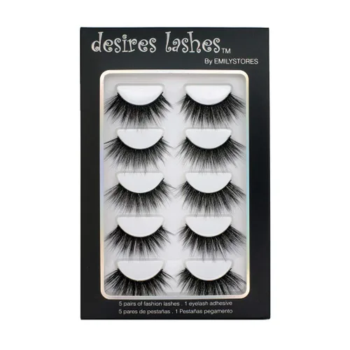 Pestañas naturales 3D de visón sintético, paquete múltiple, 5 pares, sensuales