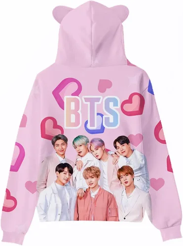 Miniatura 2 de BIDSNUAS Sudadera con capucha con estampado 3D con orejas de gato sudadera con cordón para mujer regalos unisex para el día de San Valentín