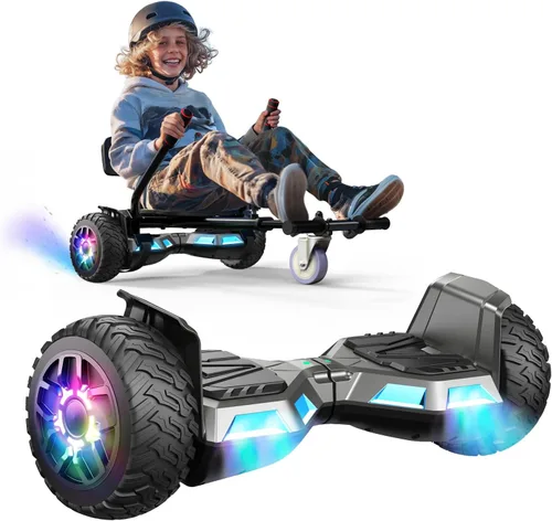 Miniatura 12 de Scooter Seat Attachment, Scooter with Go Kart for Kids Boys Girls Adults, LED Lights, Bluetooth(Include Go-Kart)