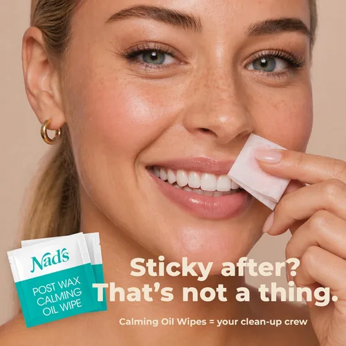 Miniatura 9 de Nad's Tiras de cera facial, hipoalergénicas para todo tipo de piel, depilación facial para mujeres, kit de depilación en casa con 20 tiras de cera