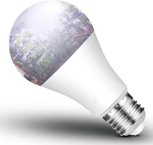 Miniatura 10 de Bombillas de crecimiento de espectro completo con candelabro E12 rojo azul 5000K E12, base pequeña, 9 W, bombilla de crecimiento de luz solar que