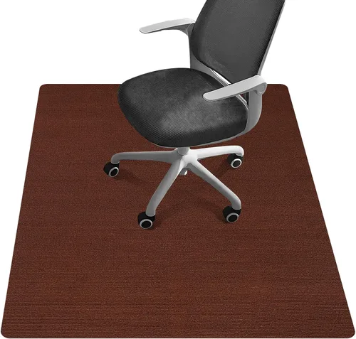 Miniatura 9 de Tapete para silla de oficina, para suelos de madera dura, manta grande antideslizante y fácil de limpiar (negro, 48 x 36 pulgadas).