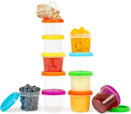 Miniatura 3 de Tafura Recipientes pequeños de 4 onzas con tapas (paquete de 12) Contenedores de condimentos para puré, aperitivos y más Contenedores pequeños