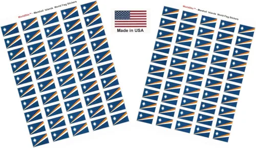 Miniatura 88 de 100 calcomanías de la bandera de Alaska; 1.5" x 1" hechas en Estados Unidos, calcomanías autoadhesivas de la bandera del estado para álbumes