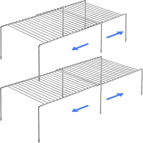 Miniatura 10 de Tomorotec Organizador de estante expandible para encimera de cocina, estante de despensa de gabinete de metal, organizador de especias, ahorro de 1