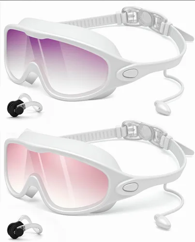 Miniatura 26 de Swim Goggles 2 Pack, Wide View Anti Fog&UV Swimming Goggles for Audlt, No Leaking Swim Glasses for Men Women Kids