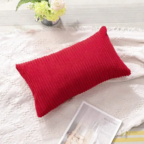 Miniatura 329 de Artscope Fundas de Almohada de Pana a Rayas Acogedoras Súper Suaves Decorativas Cuadradas Fundas de Cojín para Sofá Sillón Dormitorio Decoración