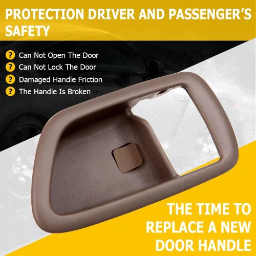 Miniatura 3 de OCPTY Manijas de puerta interior del conductor izquierdo del pasajero lado derecho de repuesto para 2000-2004 para Toyota Avalon Beige 2 piezas