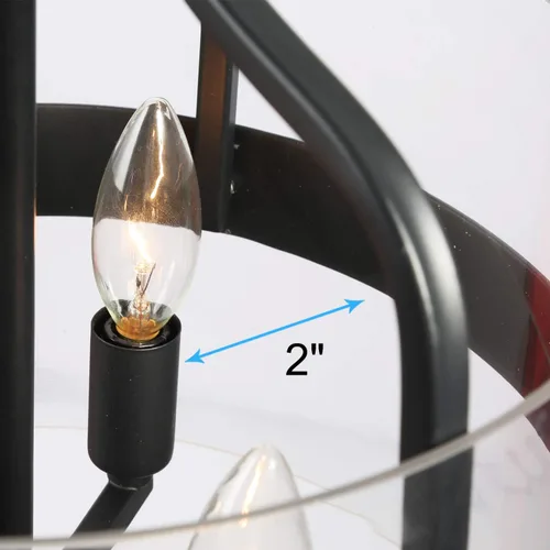 Miniatura 7 de KSANA Lámpara de techo semiempotrada, moderna lámpara de techo de madera sintética con pantalla de vidrio para pasillo, dormitorio, cocina, baño