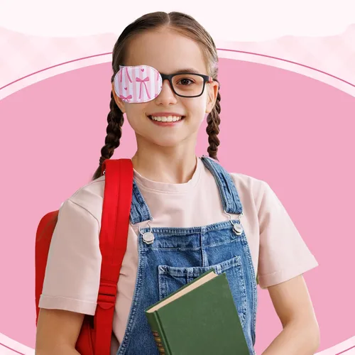 Miniatura 6 de Newcotte 12 parches para ojos para niños pequeños, reutilizables, ajustables, para anteojos, parche para ojos izquierdo o derecho, patrones surtidos