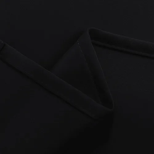 Miniatura 5 de Hiasan Cortinas opacas negras para dormitorio, cortinas opacas cortas de 45 pulgadas de largo, con aislamiento térmico, bolsillo para barra